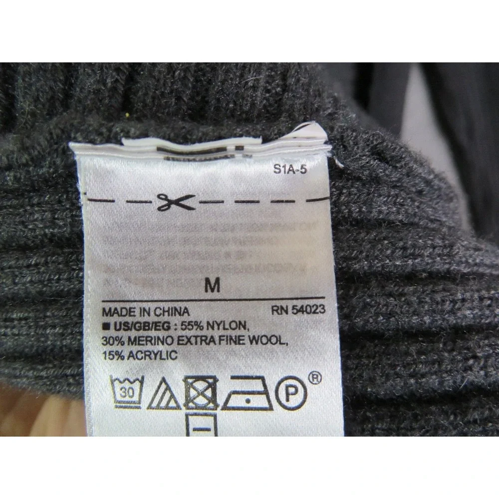 Gap‎ Womens Sweater M Gray Merino Wool Open Cardigan Office Career Cozy